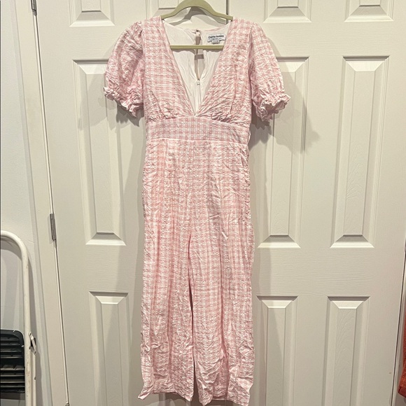 Charlie Holiday Pants - Adorable Charlie Holiday brand pink and white Gingham Romper